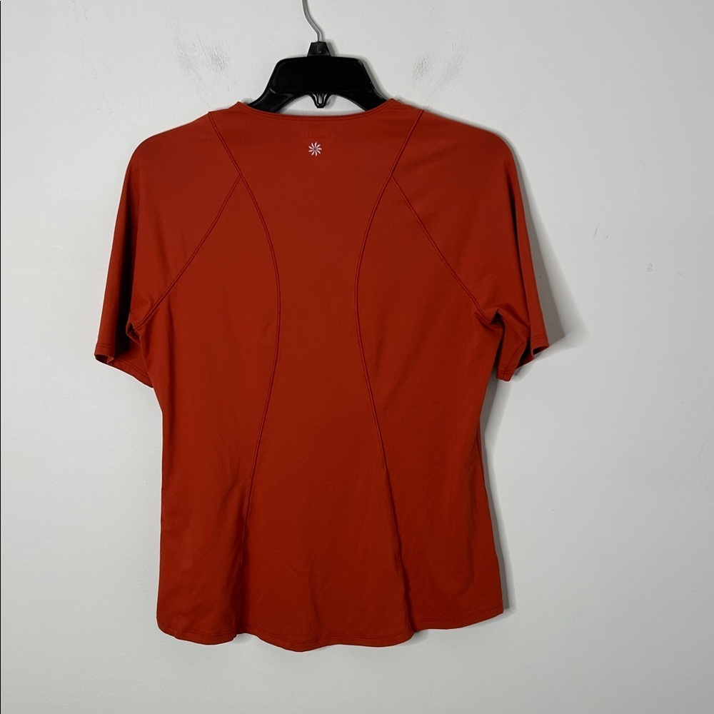 Athleta Sunchaser UPF 3/4 Sleeve Burnt Orange Tee - Picture 7 of 8